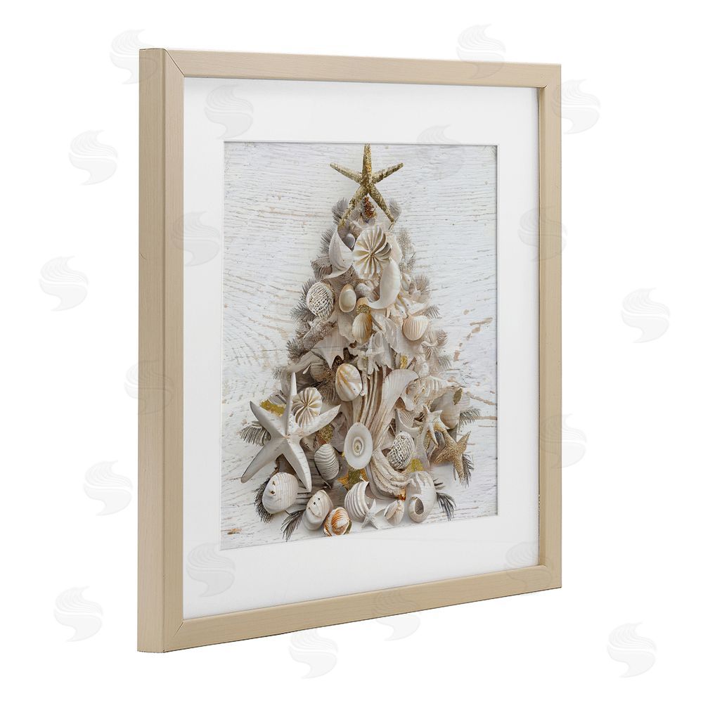 Sasha Beachy Shiplap Christmas Tree Birch Framed Print Under Glass Art