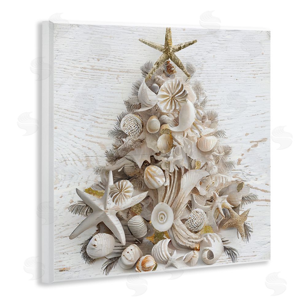 Sasha Beachy Shiplap Christmas Tree Wall Plaque Art Print