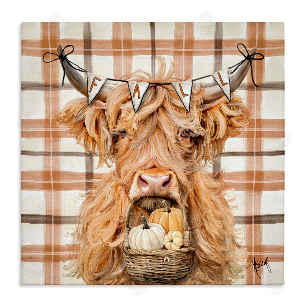 Ashley Bradley Autumn Harvest Cattle Canvas Wall Art Print