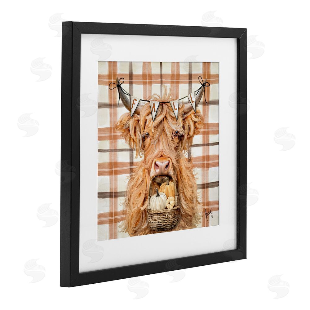 Ashley Bradley Autumn Harvest Cattle Black Framed Print Under Glass Art