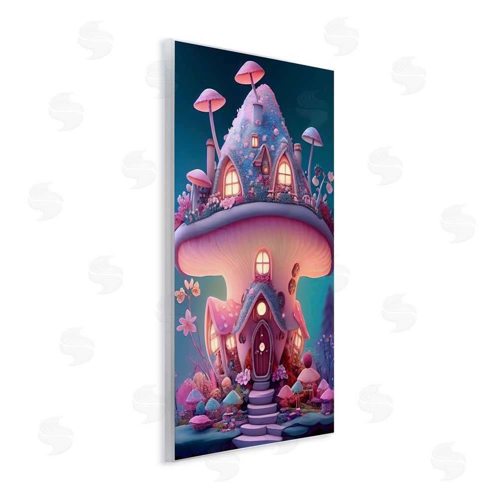 Sasha Magicville Mushroom Cottage Home Wall Plaque Art Print