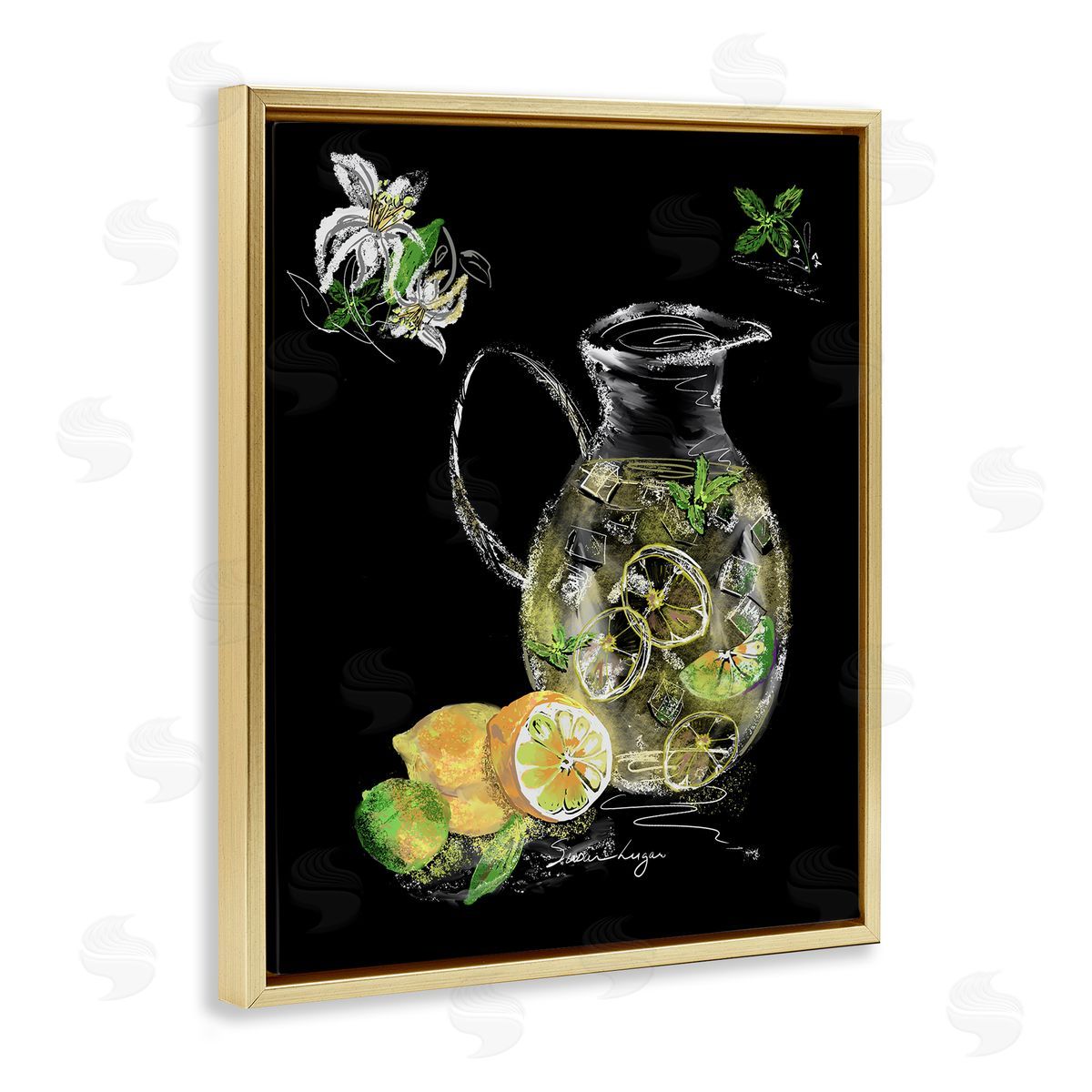Susan Lugar Iced Lemonade Pitcher Canvas Wall Art Print