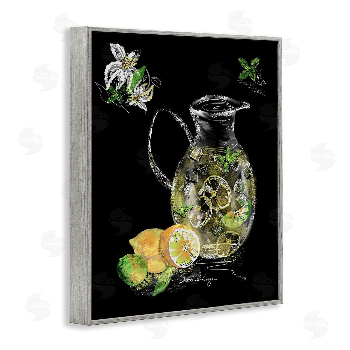 Susan Lugar Iced Lemonade Pitcher Canvas Wall Art Print