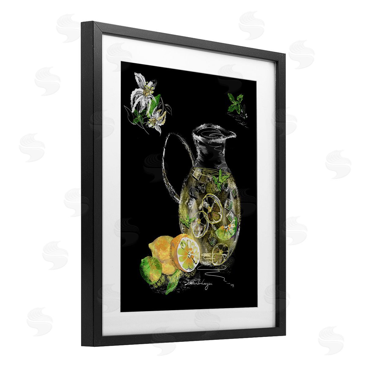 Susan Lugar Iced Lemonade Pitcher Canvas Wall Art Print