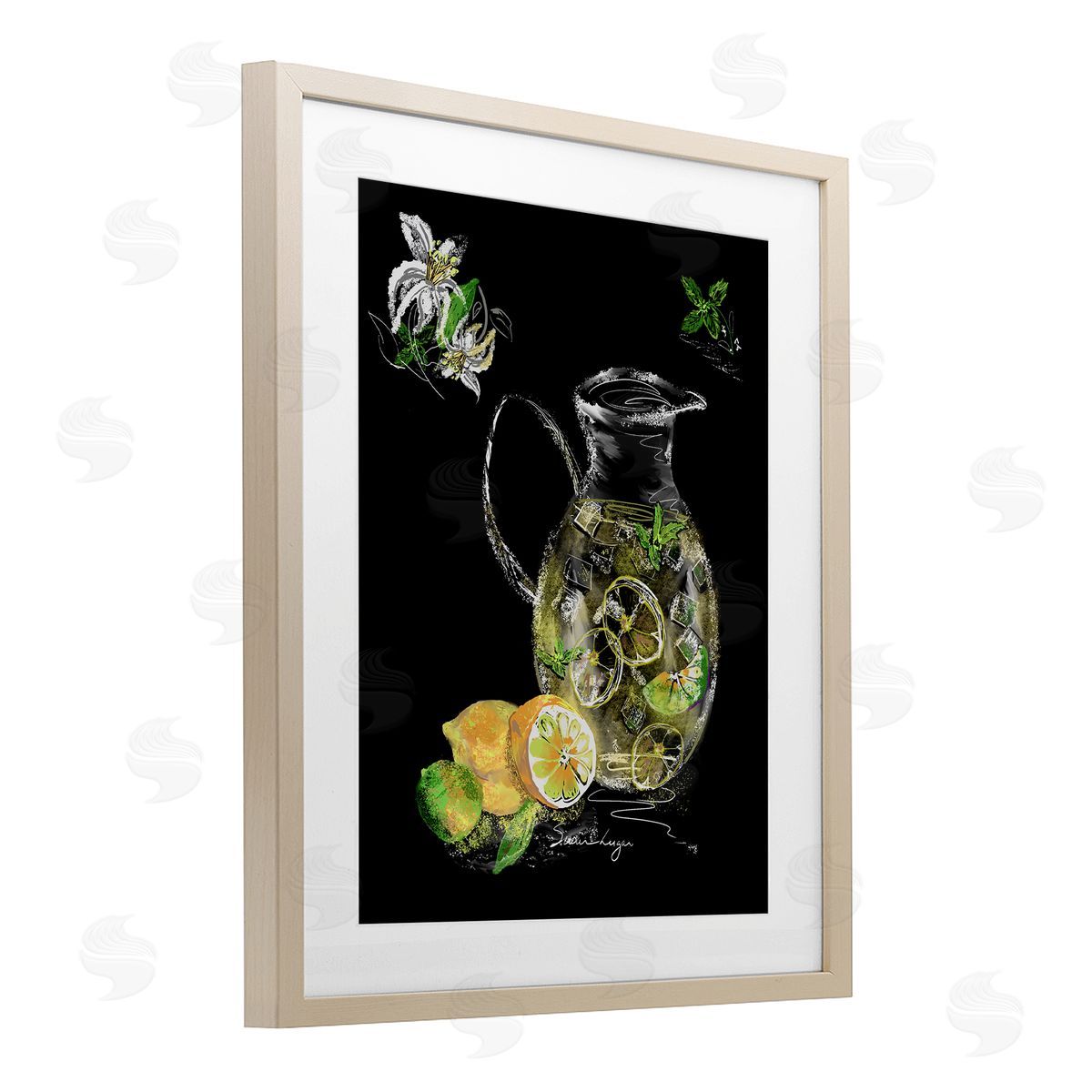Susan Lugar Iced Lemonade Pitcher Canvas Wall Art Print