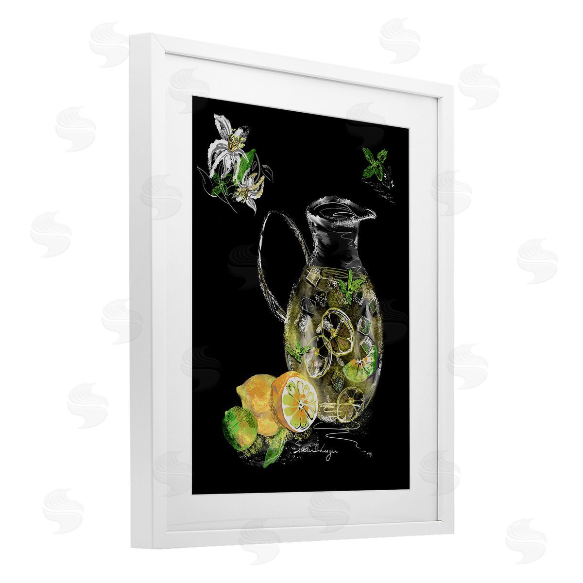 Susan Lugar Iced Lemonade Pitcher Canvas Wall Art Print