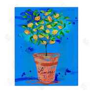 Susan Lugar | Potted Lemons Vivid Blue