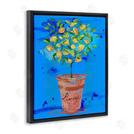 Susan Lugar | Potted Lemons Vivid Blue