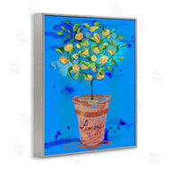 Susan Lugar | Potted Lemons Vivid Blue