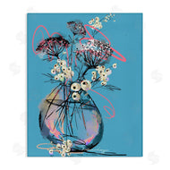 Susan Lugar | Abstract Snowberries Vase