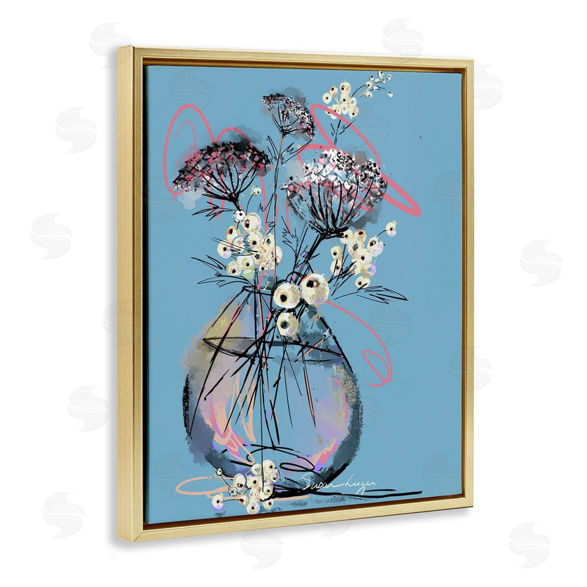 Susan Lugar | Abstract Snowberries Vase