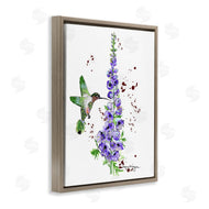 Susan Lugar | Delphiniums and Hummingbird