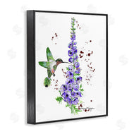 Susan Lugar | Delphiniums and Hummingbird