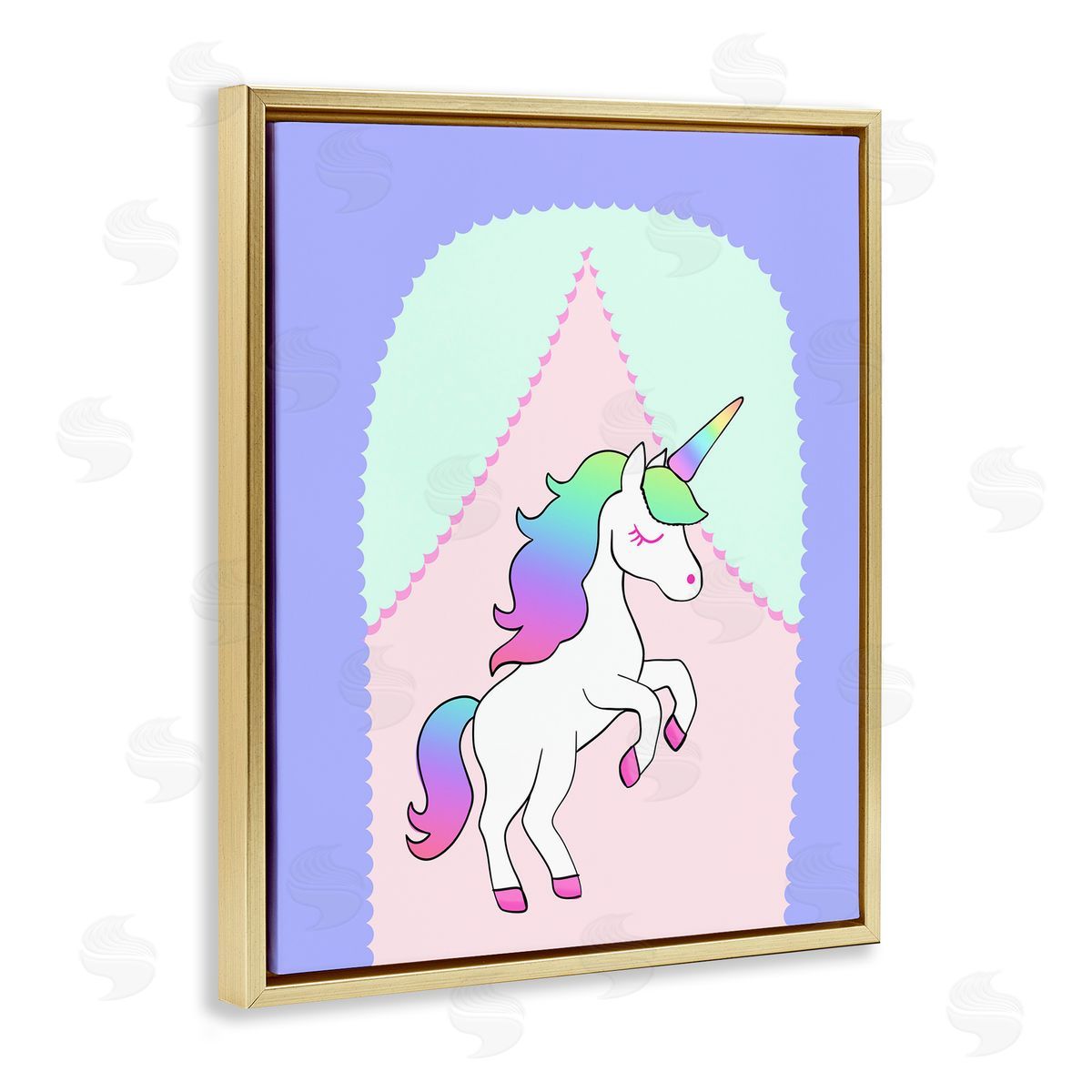Pooja Dave Fantasy Unicorn in Pastels Canvas Wall Art Print