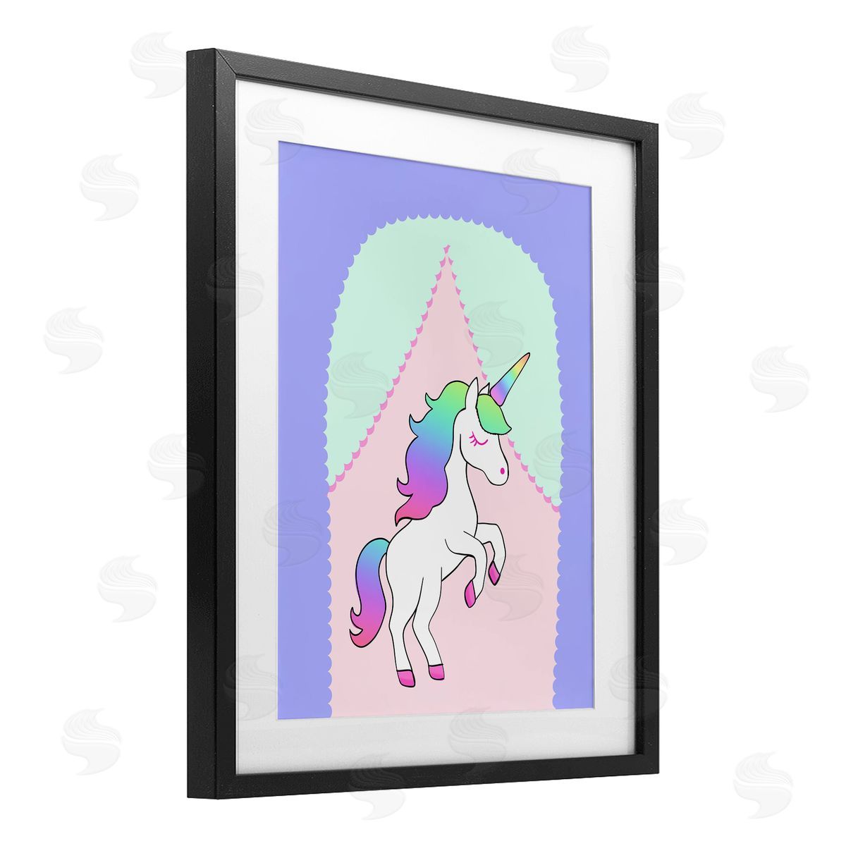Pooja Dave Fantasy Unicorn in Pastels Canvas Wall Art Print