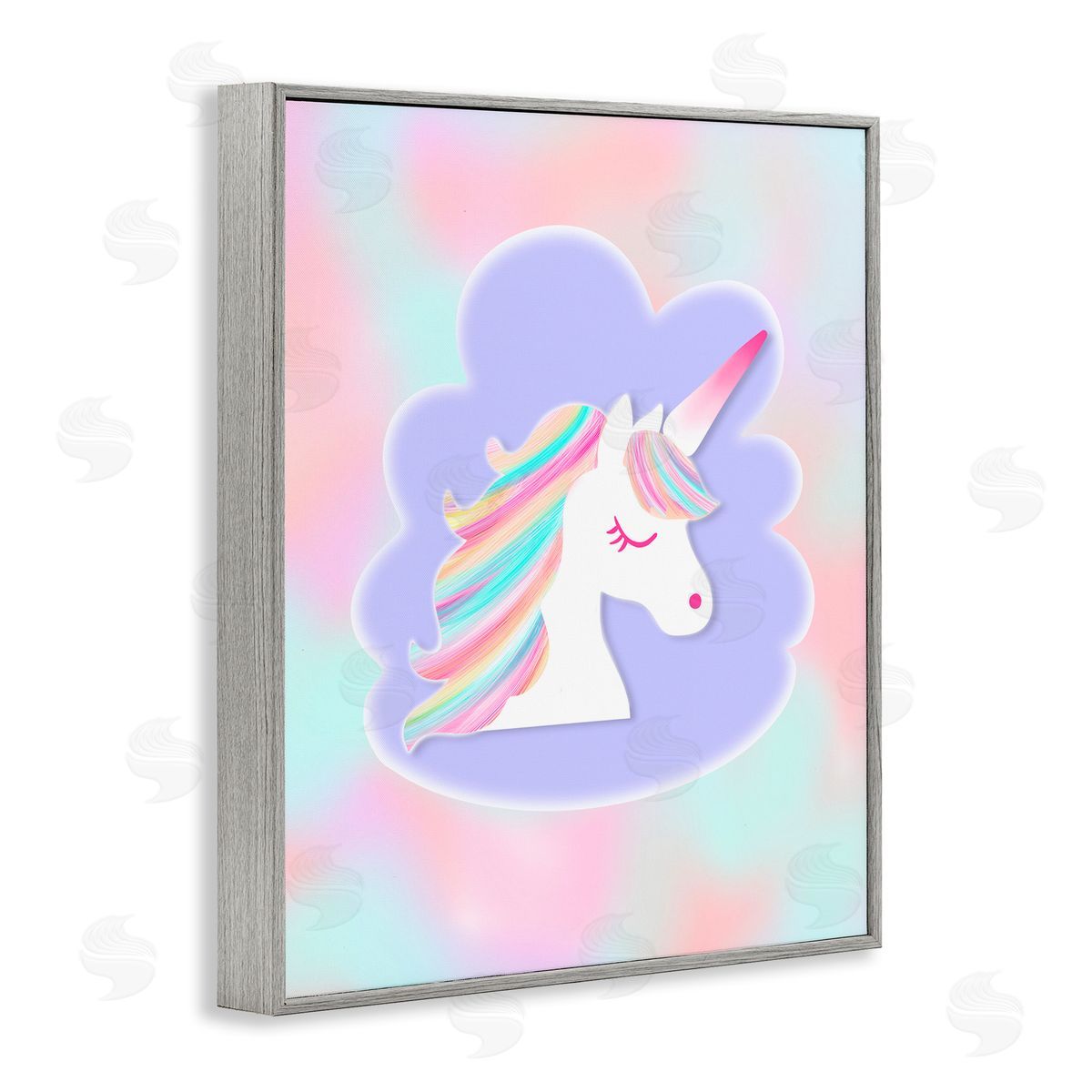 Pooja Dave Unicorn Face Pastel Cloud Canvas Wall Art Print