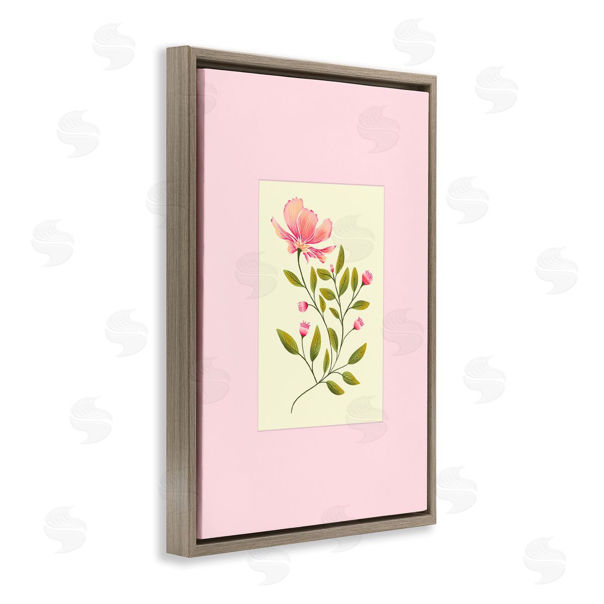 Pooja Dave Single Budding Flower Canvas Wall Art Print