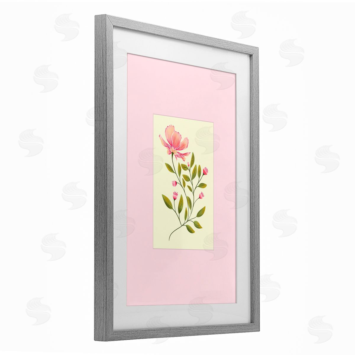 Pooja Dave Single Budding Flower Canvas Wall Art Print