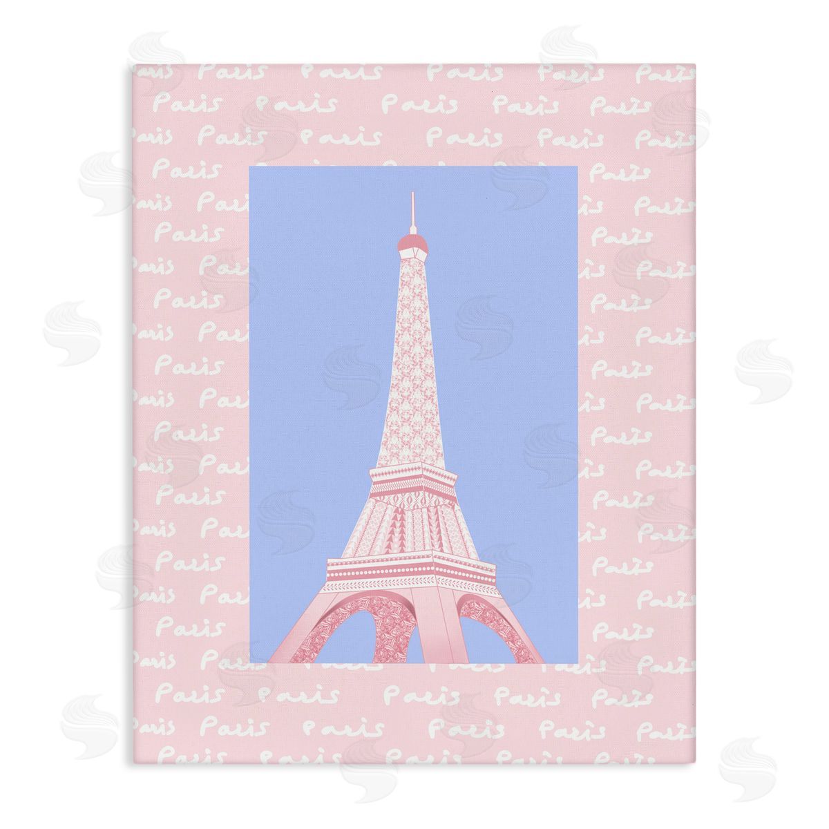 Pooja Dave Paris Pastel Eiffel Tower Canvas Wall Art Print