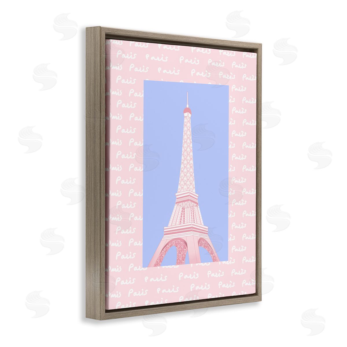Pooja Dave Paris Pastel Eiffel Tower Canvas Wall Art Print