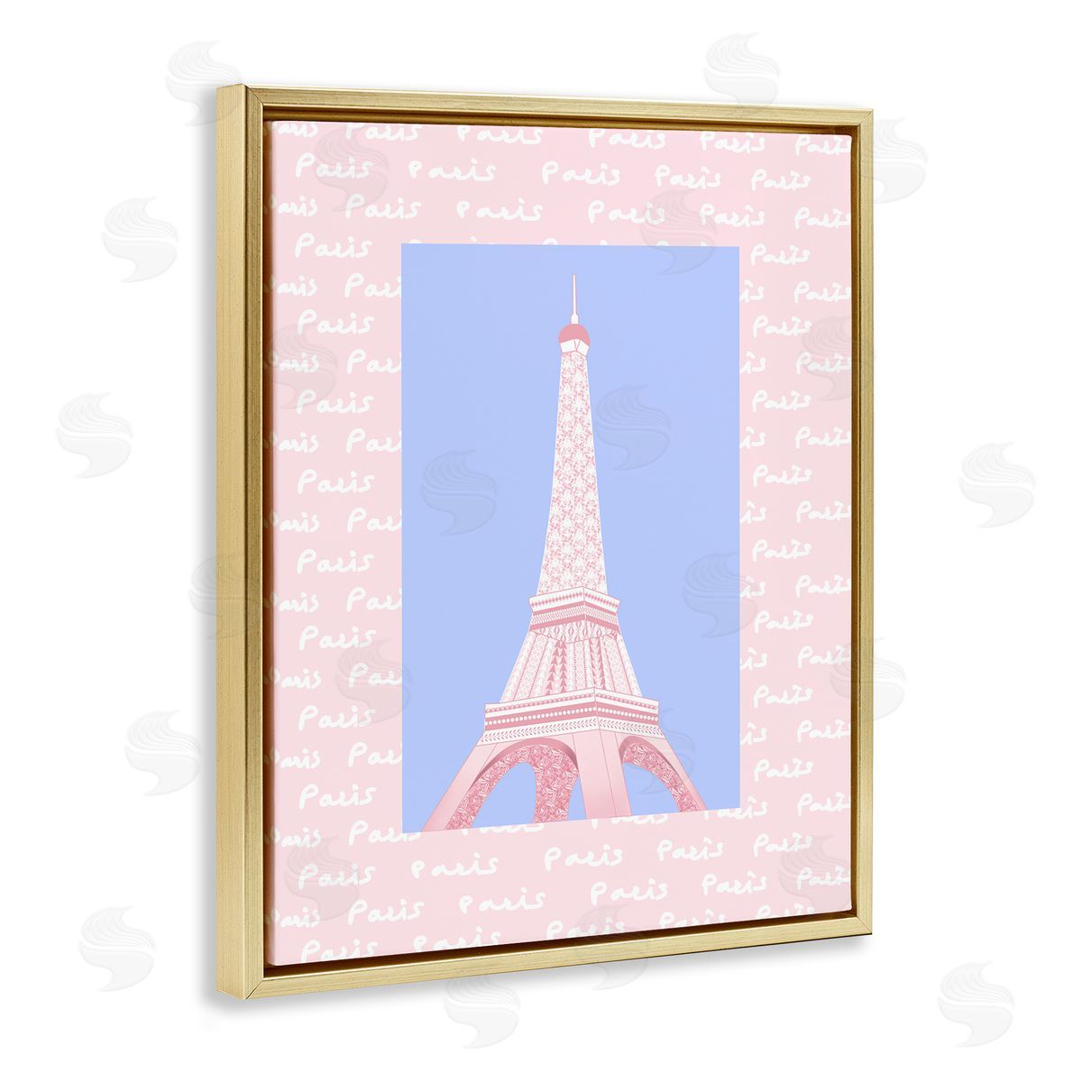Pooja Dave Paris Pastel Eiffel Tower Canvas Wall Art Print