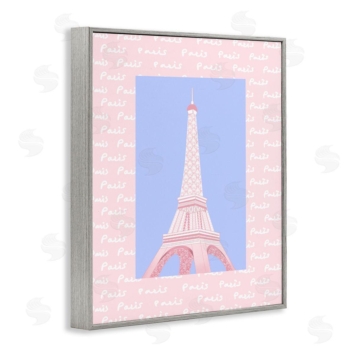 Pooja Dave Paris Pastel Eiffel Tower Canvas Wall Art Print