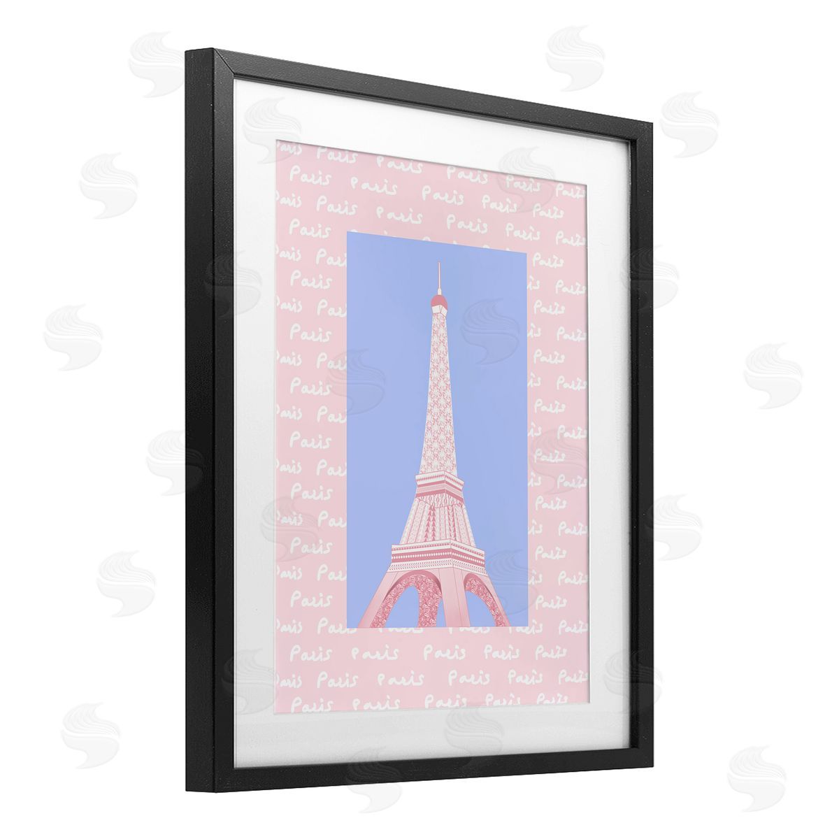 Pooja Dave Paris Pastel Eiffel Tower Canvas Wall Art Print