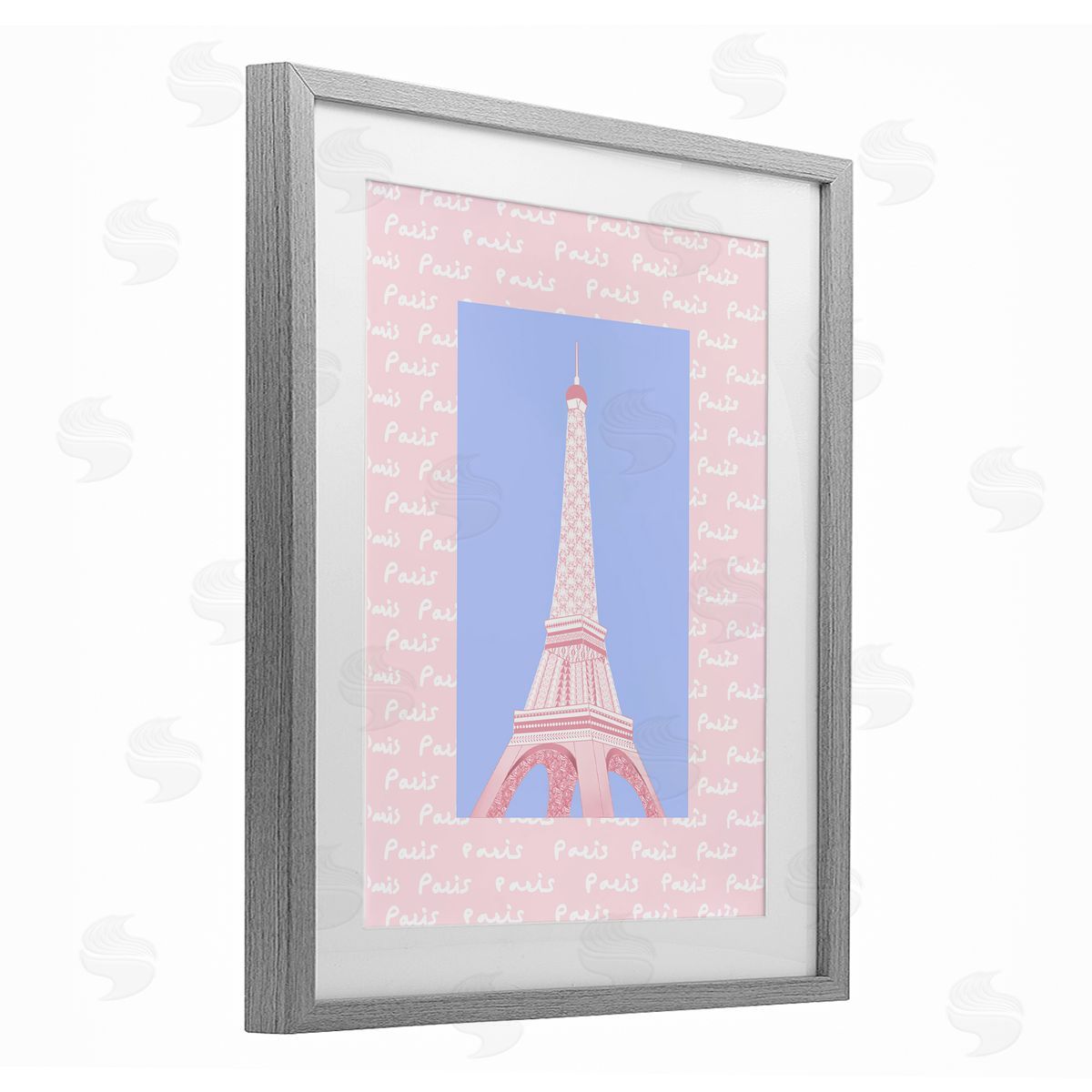 Pooja Dave Paris Pastel Eiffel Tower Canvas Wall Art Print