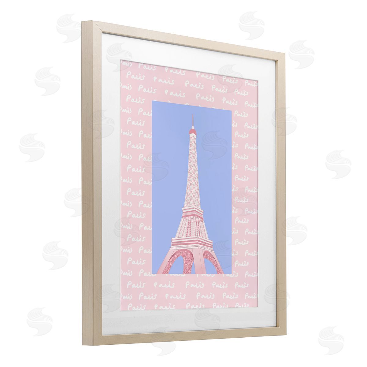 Pooja Dave Paris Pastel Eiffel Tower Canvas Wall Art Print