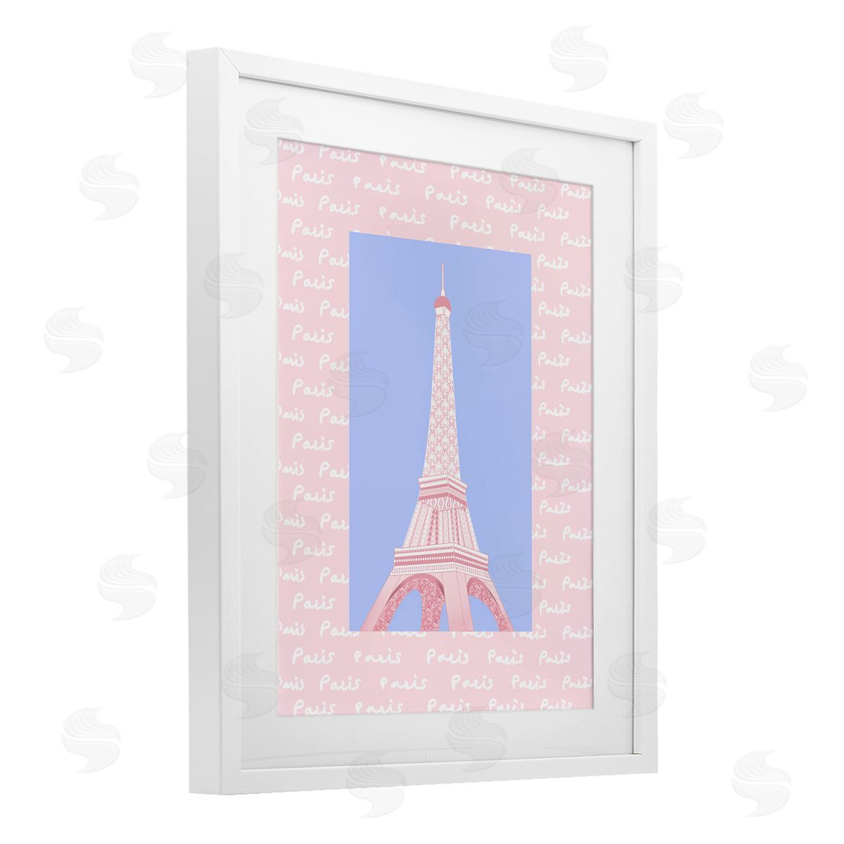 Pooja Dave Paris Pastel Eiffel Tower Canvas Wall Art Print