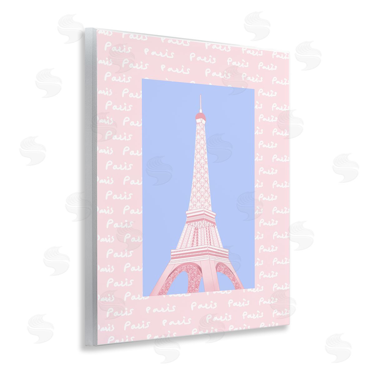 Pooja Dave Paris Pastel Eiffel Tower Canvas Wall Art Print