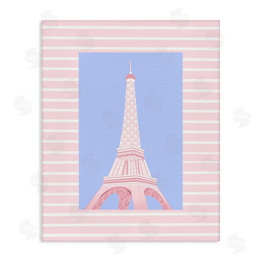 Pooja Dave | Eiffel Tower over Pink Stripes