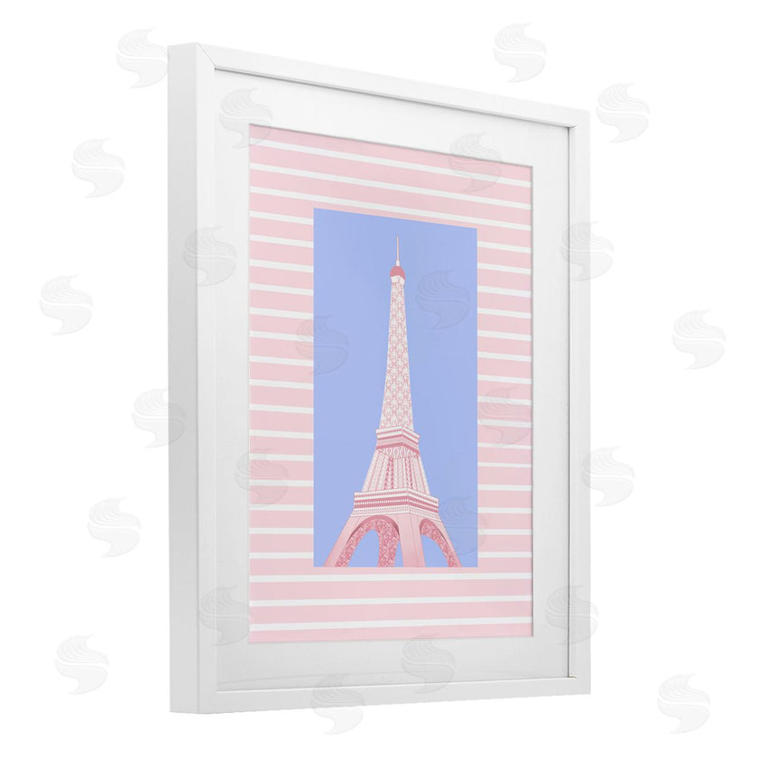 Pooja Dave | Eiffel Tower over Pink Stripes
