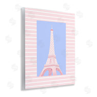 Pooja Dave | Eiffel Tower over Pink Stripes