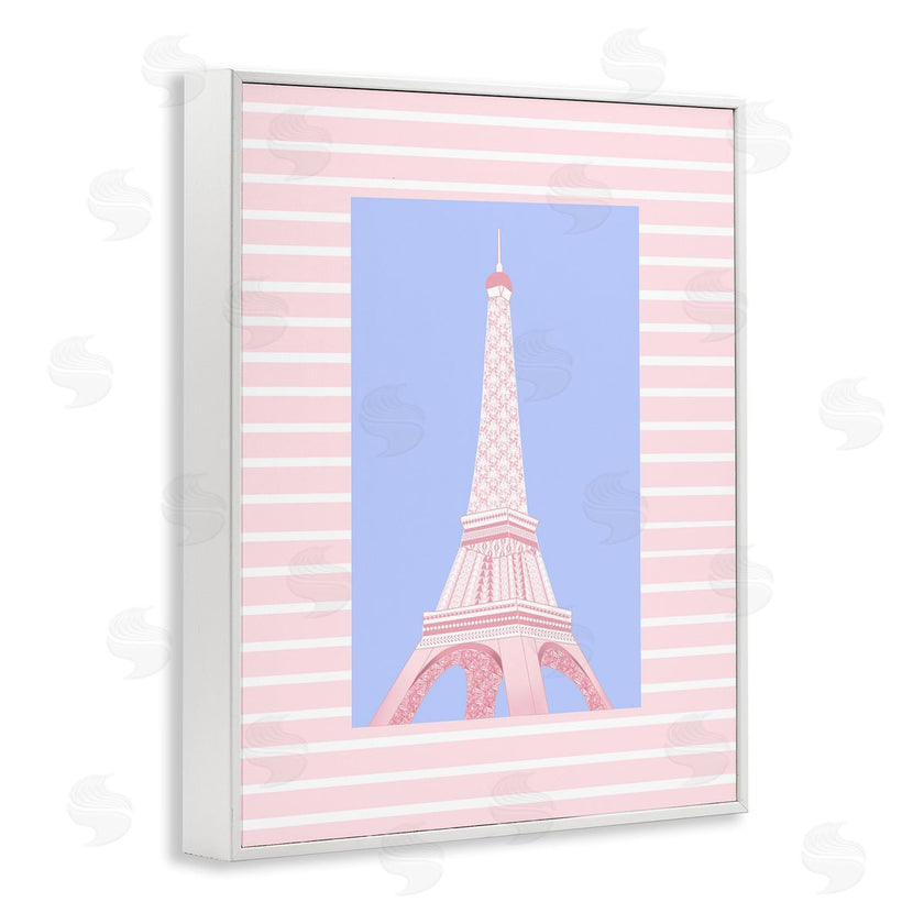 Pooja Dave | Eiffel Tower over Pink Stripes