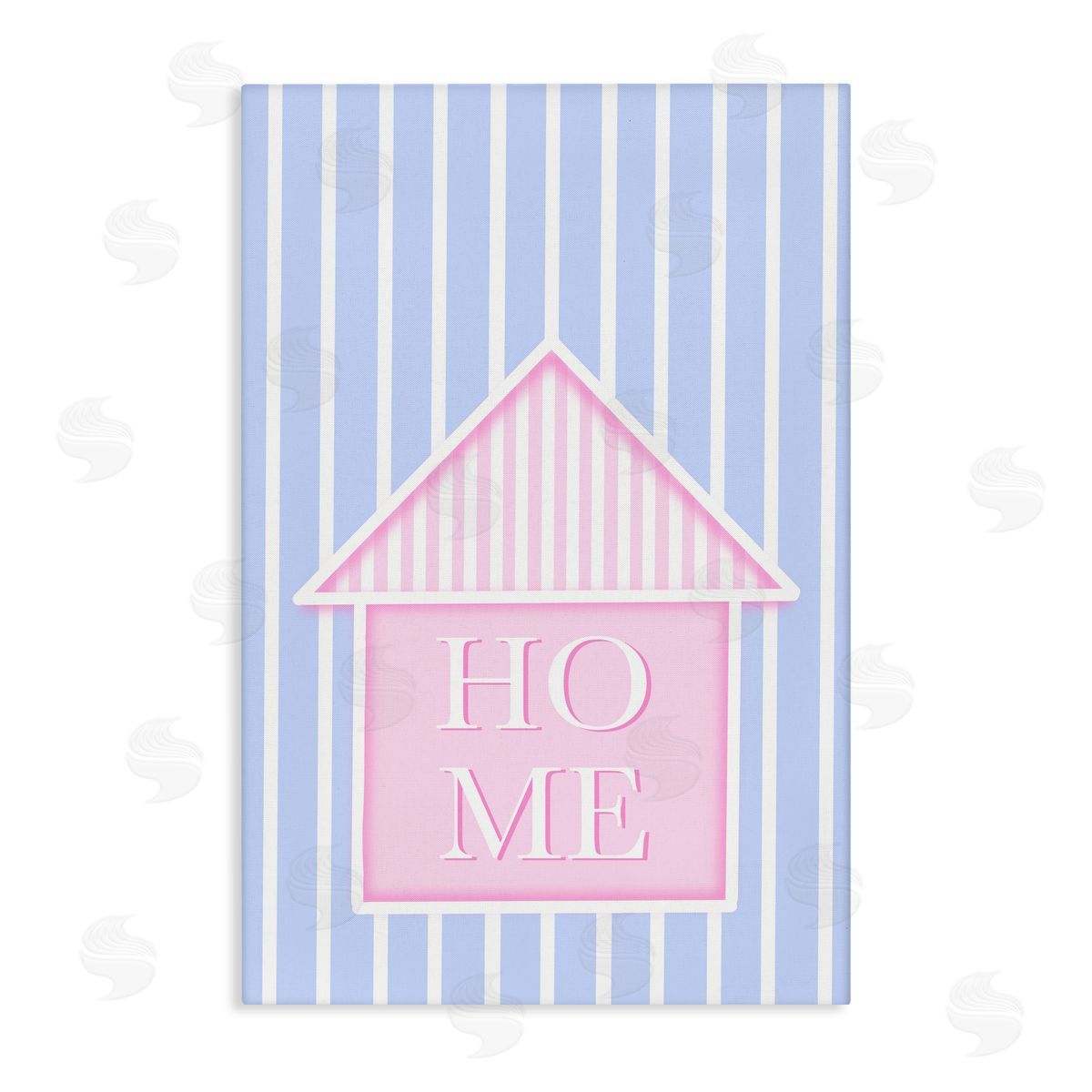 Pooja Dave Home Lettering over Stripes Canvas Wall Art Print