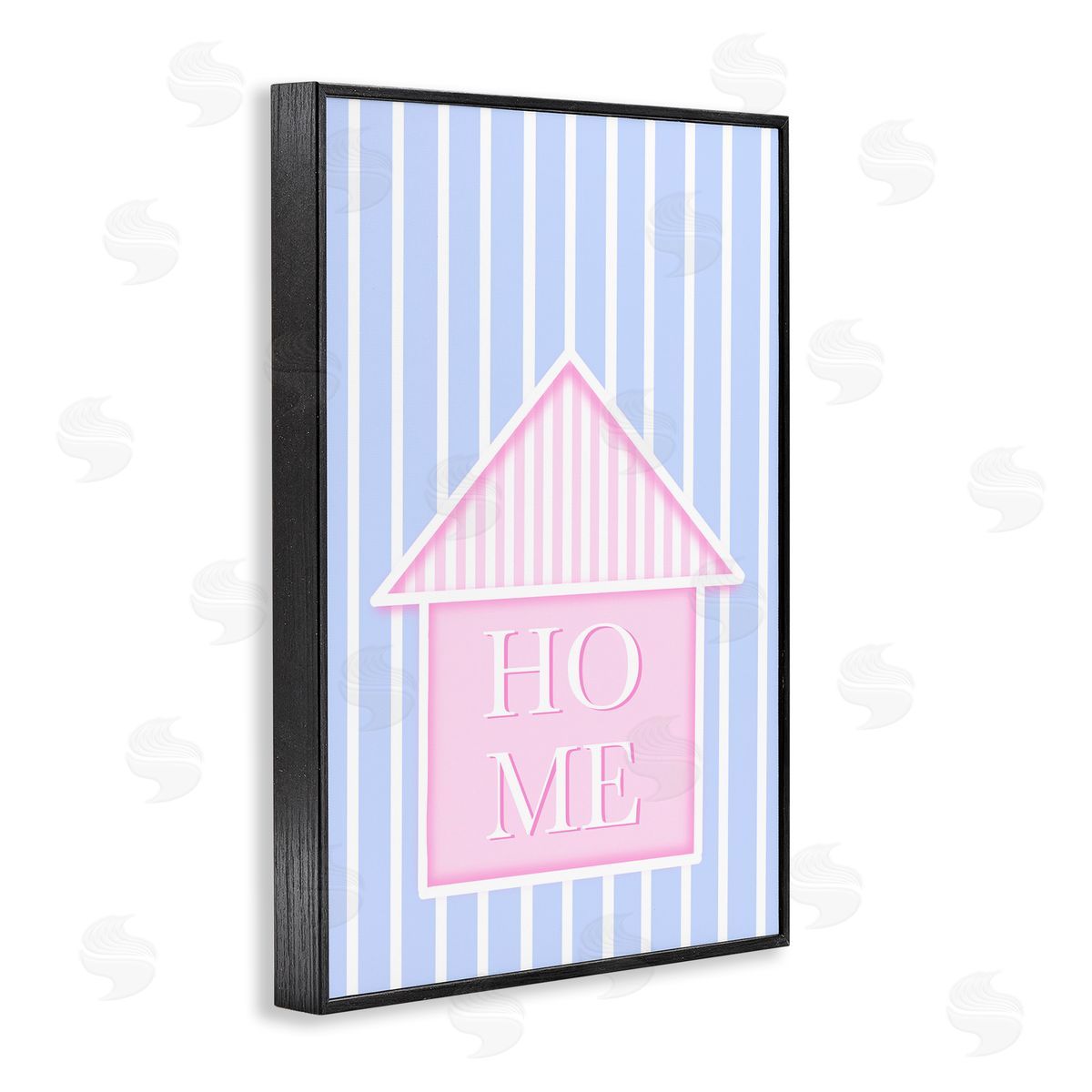 Pooja Dave Home Lettering over Stripes Canvas Wall Art Print