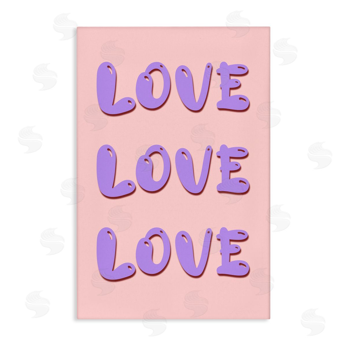 Pooja Dave Love Bubble Lettering Canvas Wall Art Print