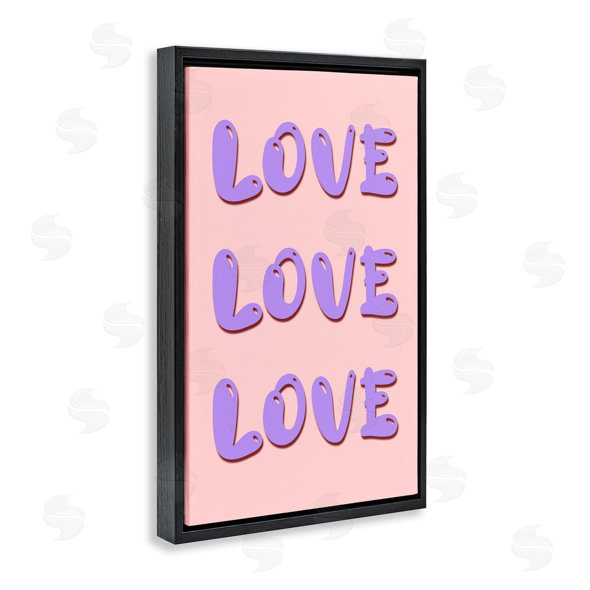 Pooja Dave Love Bubble Lettering Canvas Wall Art Print