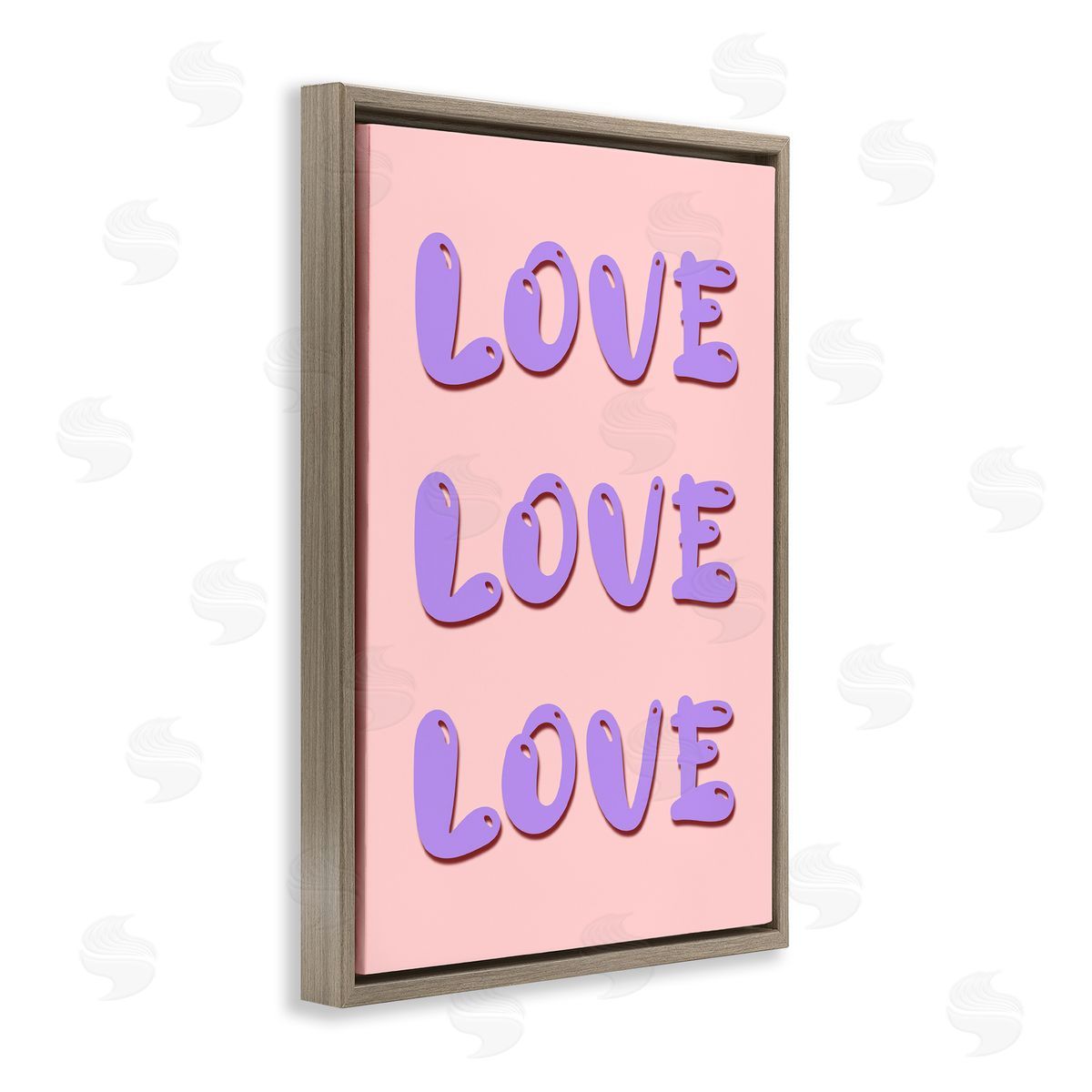 Pooja Dave Love Bubble Lettering Canvas Wall Art Print