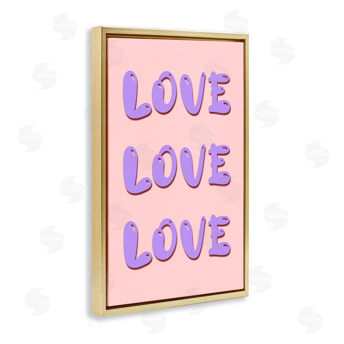 Pooja Dave Love Bubble Lettering Canvas Wall Art Print