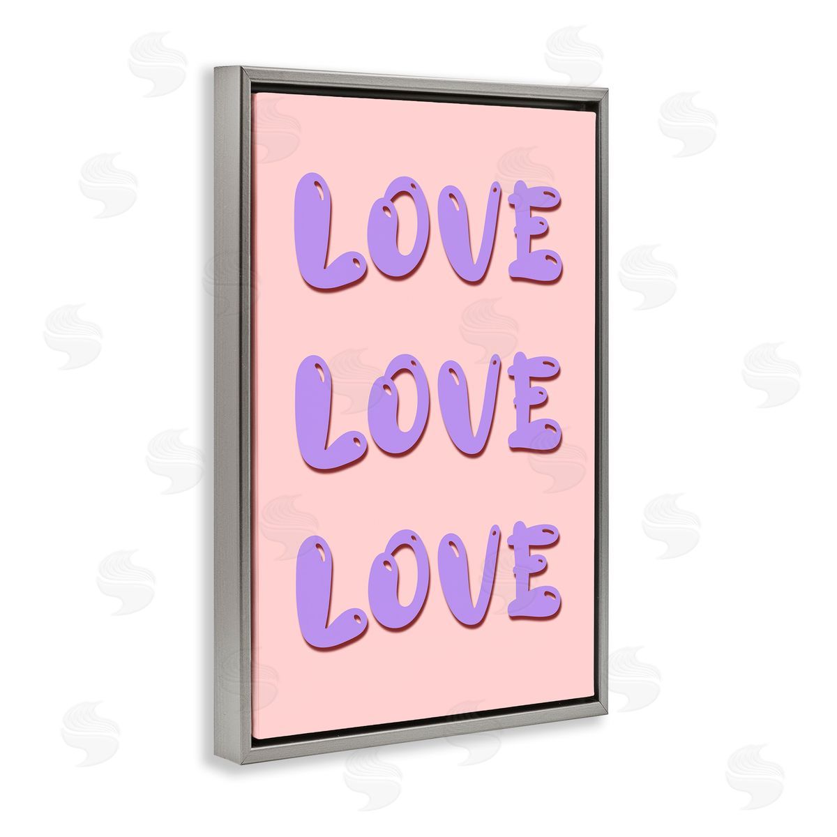 Pooja Dave Love Bubble Lettering Canvas Wall Art Print