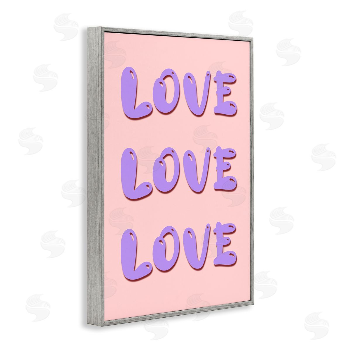Pooja Dave Love Bubble Lettering Canvas Wall Art Print