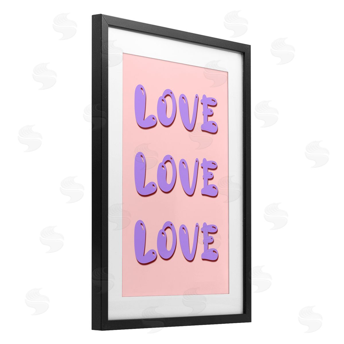 Pooja Dave Love Bubble Lettering Canvas Wall Art Print
