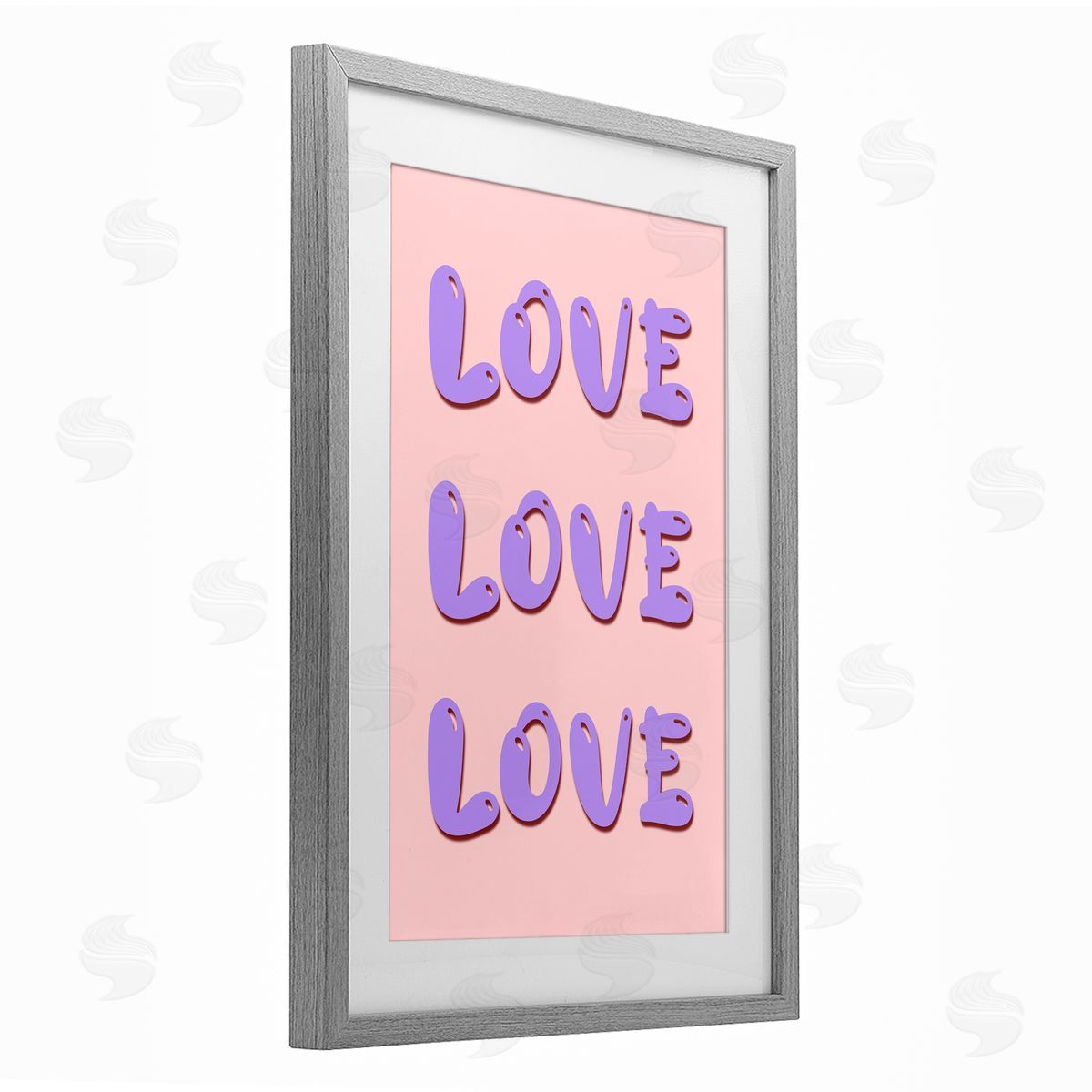 Pooja Dave Love Bubble Lettering Canvas Wall Art Print