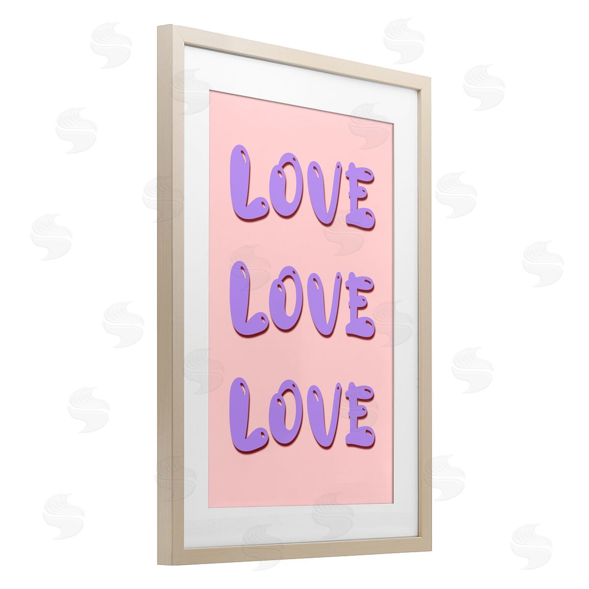 Pooja Dave Love Bubble Lettering Canvas Wall Art Print