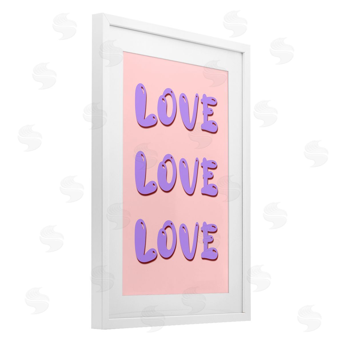 Pooja Dave Love Bubble Lettering Canvas Wall Art Print
