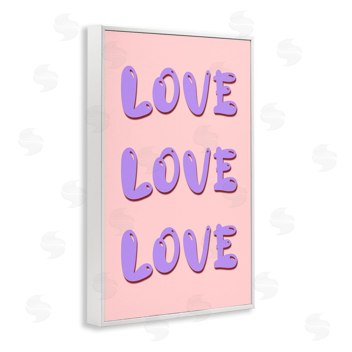 Pooja Dave Love Bubble Lettering Canvas Wall Art Print