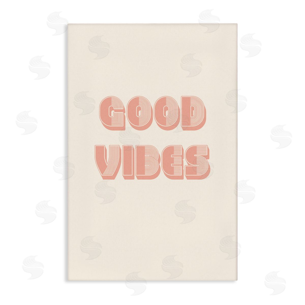 Pooja Dave Retro Good Vibes Peach Pastel Canvas Wall Art Print