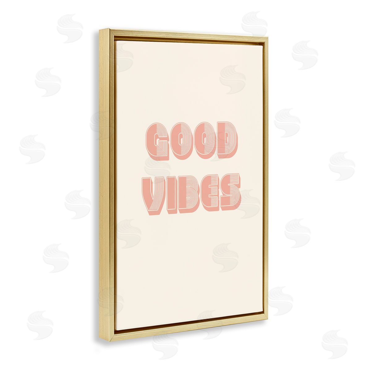 Pooja Dave Retro Good Vibes Peach Pastel Canvas Wall Art Print